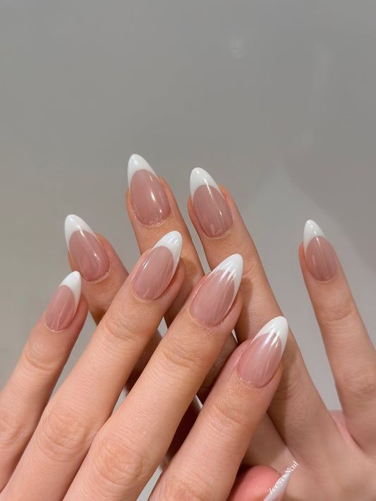 Classic French handmade press-on nails application guide