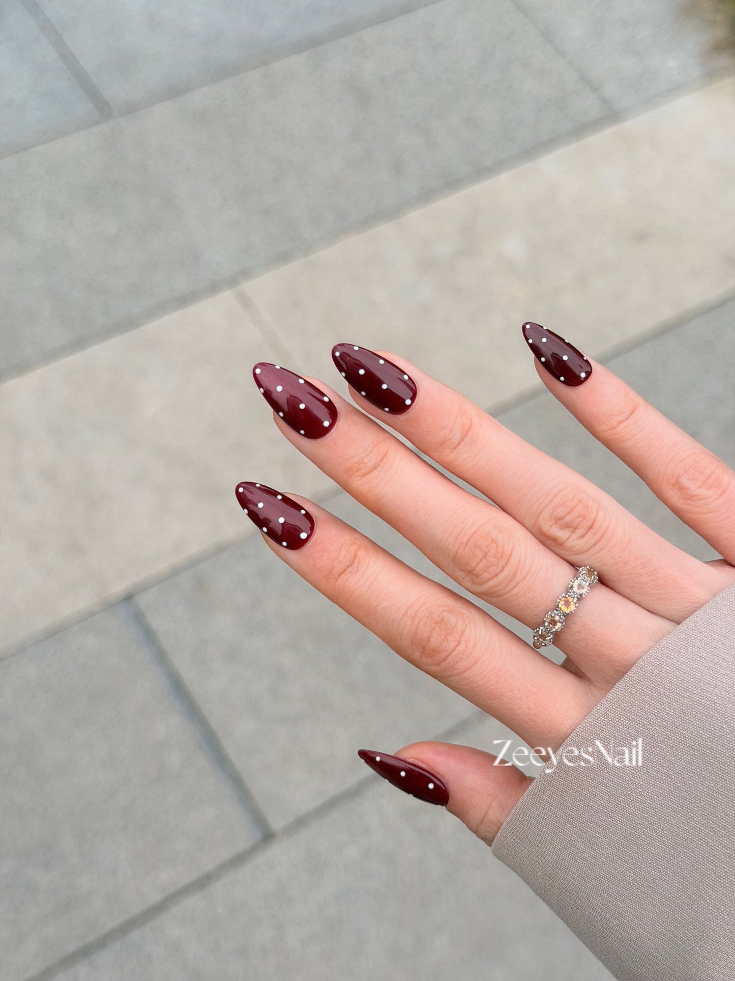 Burgundy Dotty