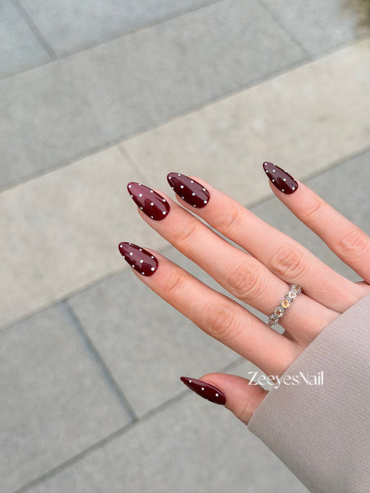 Burgundy Dotty
