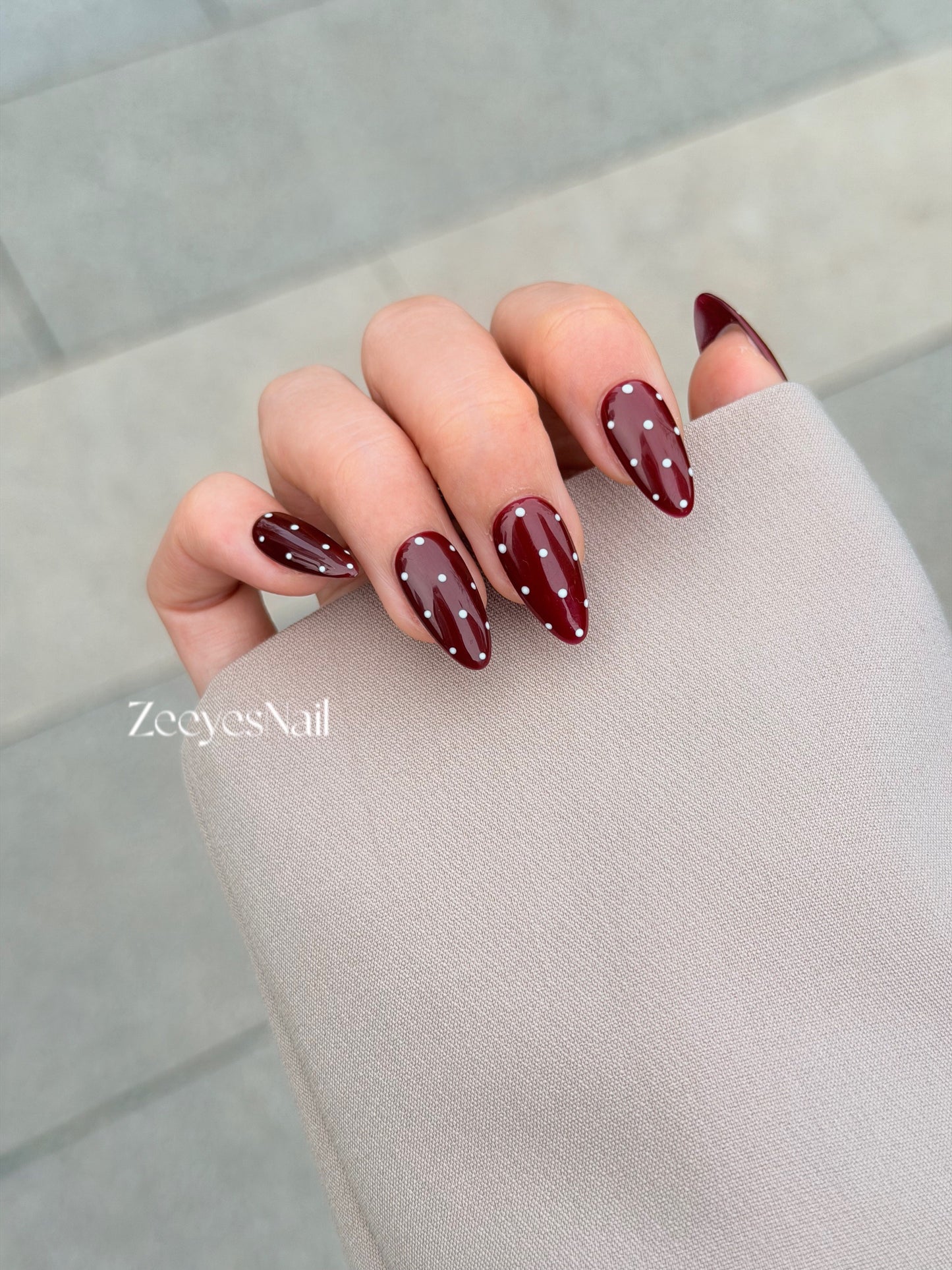 Burgundy Dotty