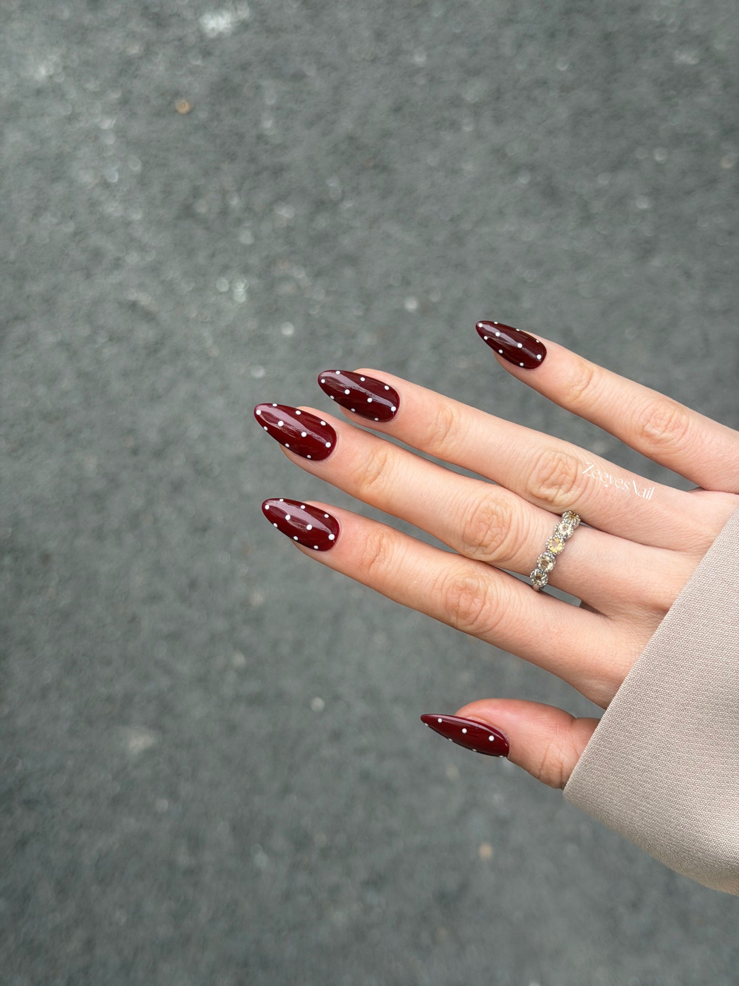 Burgundy Dotty