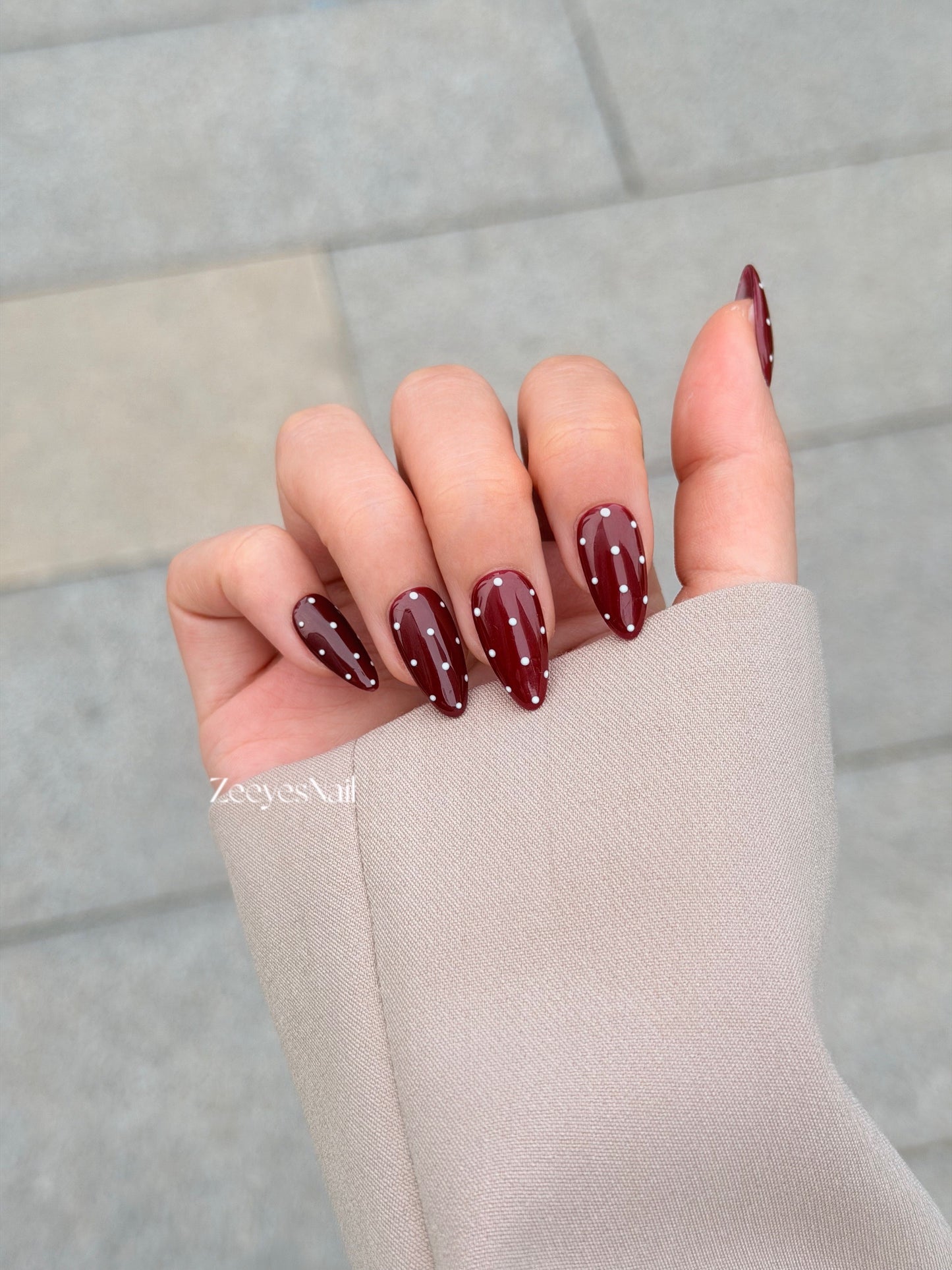 Burgundy Dotty