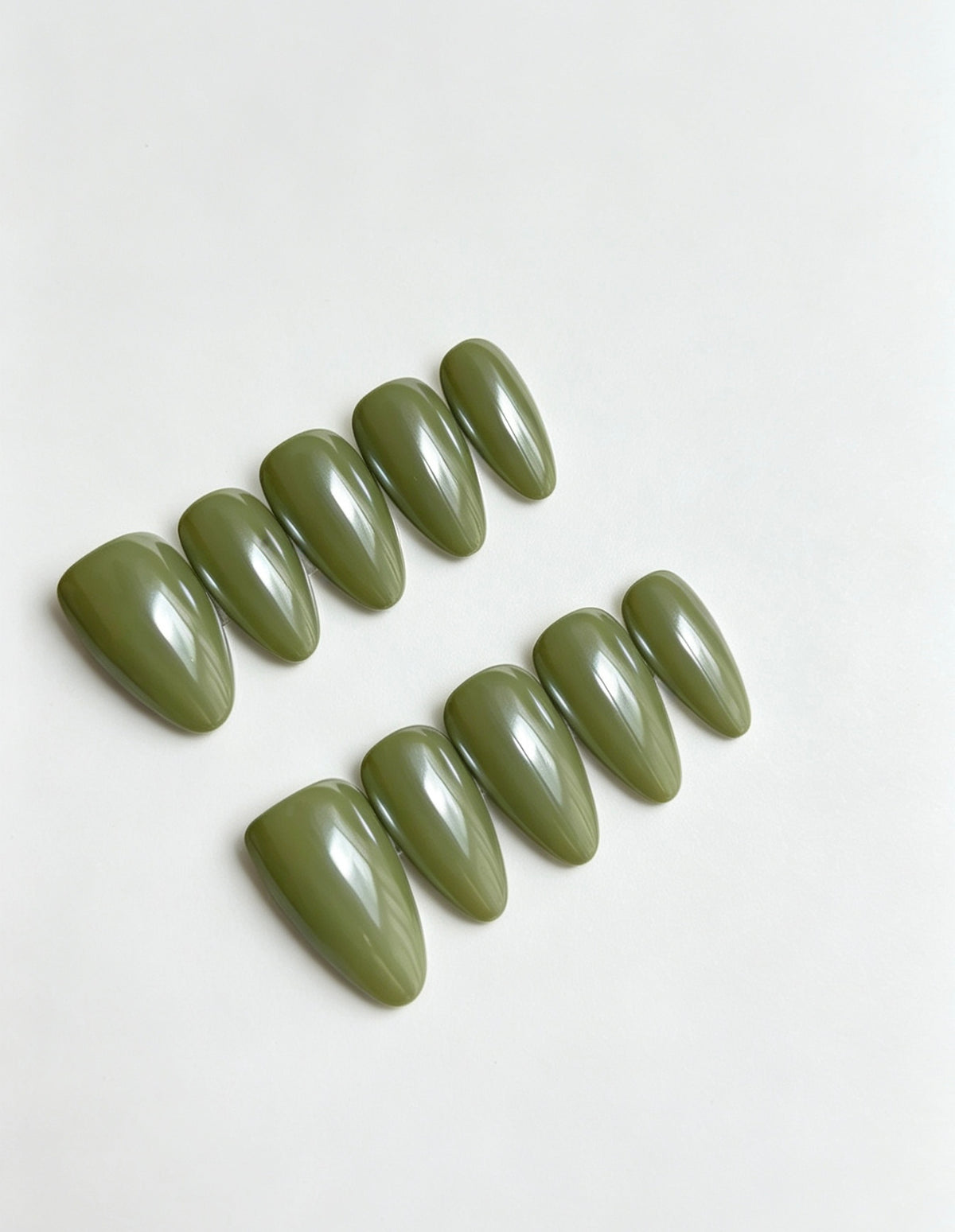 Sage Glow – Handmade Press-On Nails